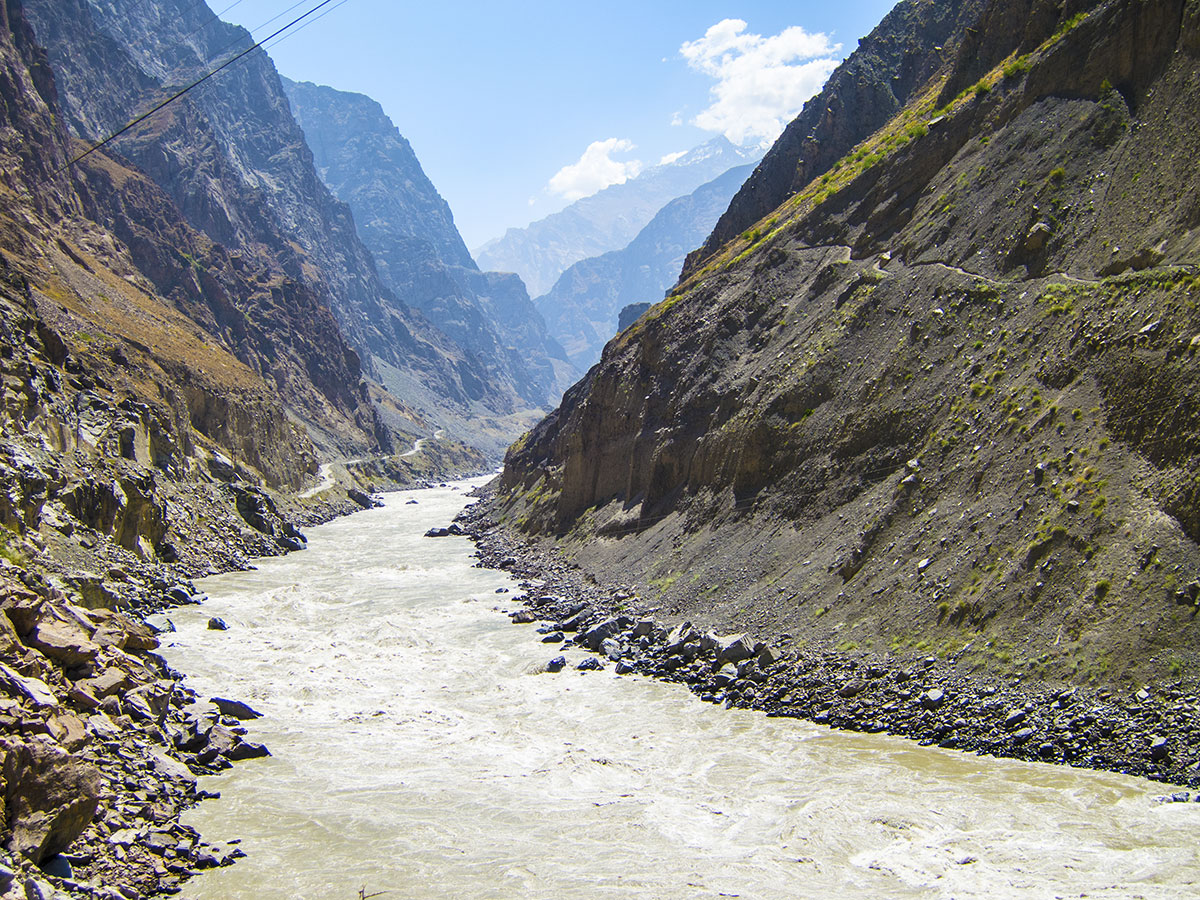 A river cutting through the rock