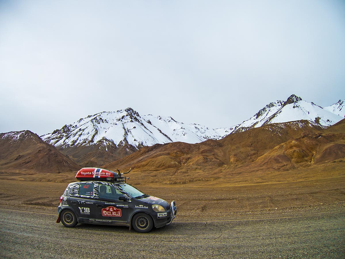 Snow-capped mountains in the Pamirs