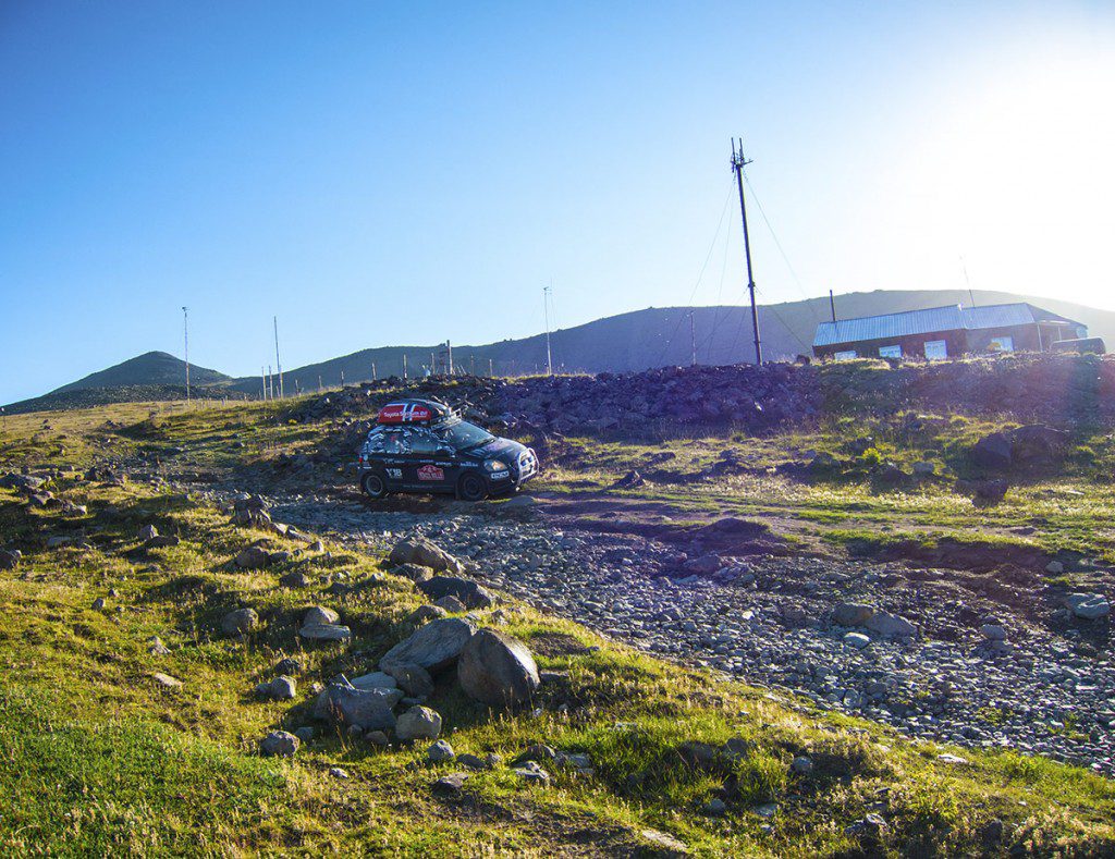 Crap roads in Aragats, Armenia