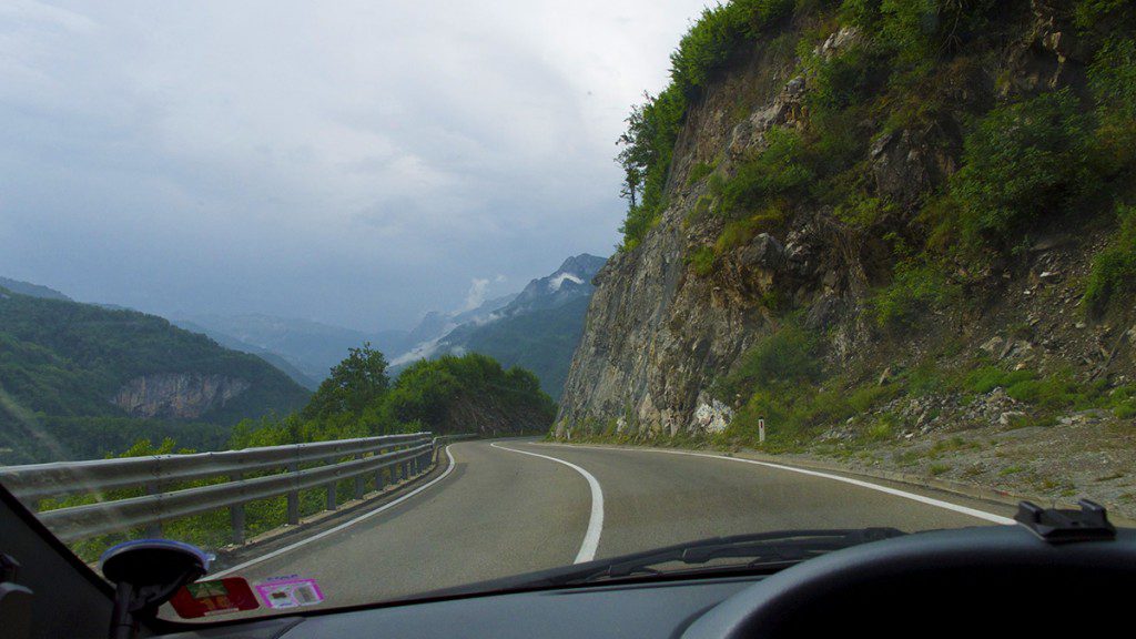 Winding roads in Montenegro