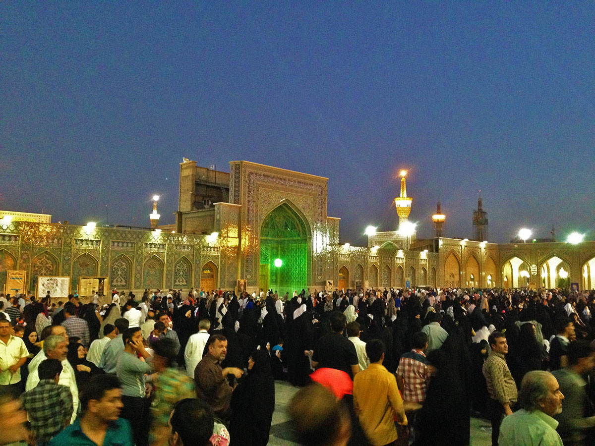 Inside the Imam Reza shrine