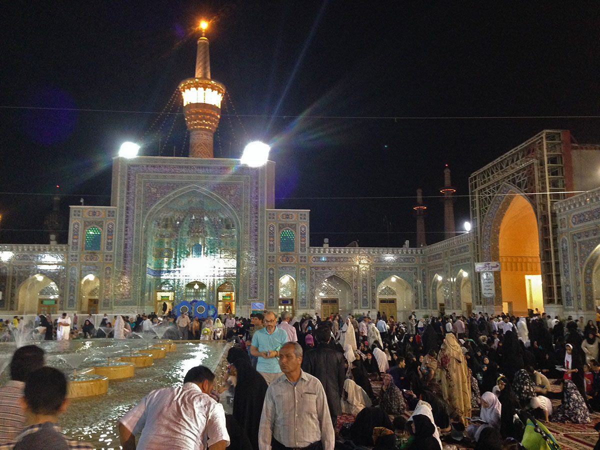 Inside the Imam Reza shrine