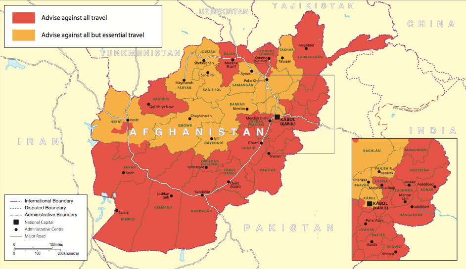 Afghanistan map