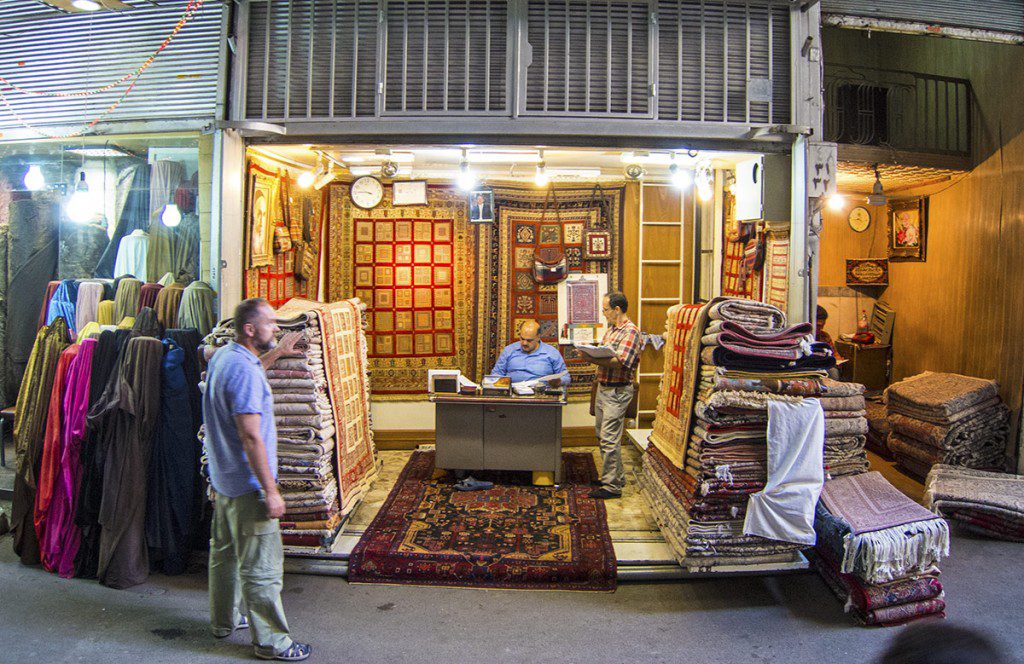 Carpets in the bazaar